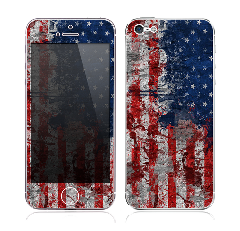 The Grungy American Flag Skin for the Apple iPhone 5