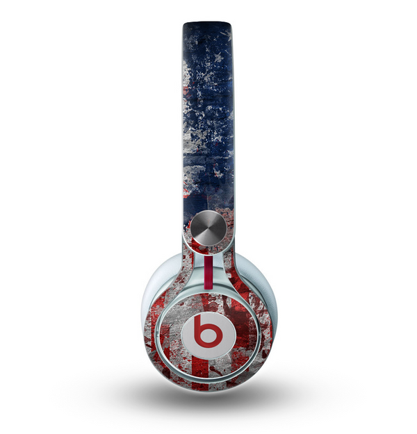 The Grungy American Flag Skin for the Beats by Dre Mixr Headphones