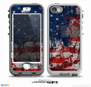 The Grungy American Flag Skin for the iPhone 5-5s NUUD LifeProof Case for the lifeproof skins