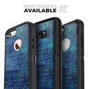 The Grungy Blue Green Stars Surface - Skin Kit for the iPhone OtterBox Cases