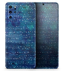 The Grungy Blue Green Stars Surface - Premium Vinyl Skin Decal for Samsung Galaxy S25 Ultra, S24, S23, S22 & All Galaxy S Models
