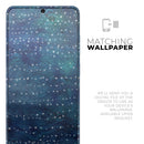 The Grungy Blue Green Stars Surface - Premium Vinyl Skin Decal for Samsung Galaxy S25 Ultra, S24, S23, S22 & All Galaxy S Models