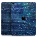 The Grungy Blue Green Stars Surface - Full Body Skin Decal for the Apple iPad Pro 12.9", 11", 10.5", 9.7", Air or Mini (All Models Available)