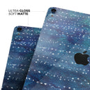 The Grungy Blue Green Stars Surface - Full Body Skin Decal for the Apple iPad Pro 12.9", 11", 10.5", 9.7", Air or Mini (All Models Available)