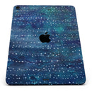 The Grungy Blue Green Stars Surface - Full Body Skin Decal for the Apple iPad Pro 12.9", 11", 10.5", 9.7", Air or Mini (All Models Available)