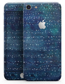 The Grungy Blue Green Stars Surface - Skin-kit for the iPhone 8 or 8 Plus