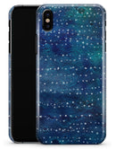 The Grungy Blue Green Stars Surface - iPhone X Clipit Case
