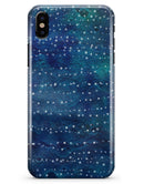 The Grungy Blue Green Stars Surface - iPhone X Clipit Case