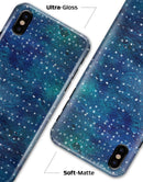 The Grungy Blue Green Stars Surface - iPhone X Clipit Case