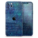 The Grungy Blue Green Stars Surface - Protective Skin Wrap & Decal – Compatible with iPhone SE to iPhone 17 Pro Max (All Models)