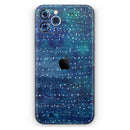 The Grungy Blue Green Stars Surface - Protective Skin Wrap & Decal – Compatible with iPhone SE to iPhone 17 Pro Max (All Models)