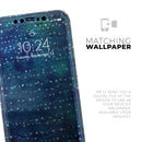 The Grungy Blue Green Stars Surface - Protective Skin Wrap & Decal – Compatible with iPhone SE to iPhone 17 Pro Max (All Models)