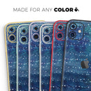 The Grungy Blue Green Stars Surface - Protective Skin Wrap & Decal – Compatible with iPhone SE to iPhone 17 Pro Max (All Models)