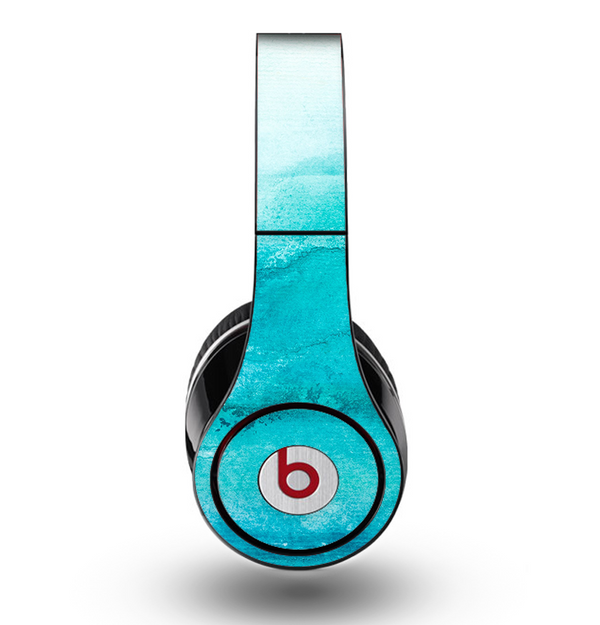 The Grungy Blue Watercolor Surface Skin for the Original Beats by Dre Studio Headphones