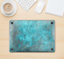 The Grungy Bright Teal Surface Skin Kit for the 12" Apple MacBook (A1534)