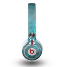 The Grungy Bright Teal Surface Skin for the Beats by Dre Mixr Headphones