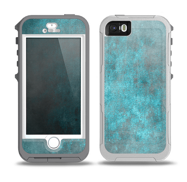 The Grungy Bright Teal Surface Skin for the iPhone 5-5s OtterBox Preserver WaterProof Case