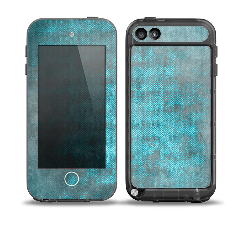 The Grungy Bright Teal Surface Skin for the iPod Touch 5th Generation frē LifeProof Case