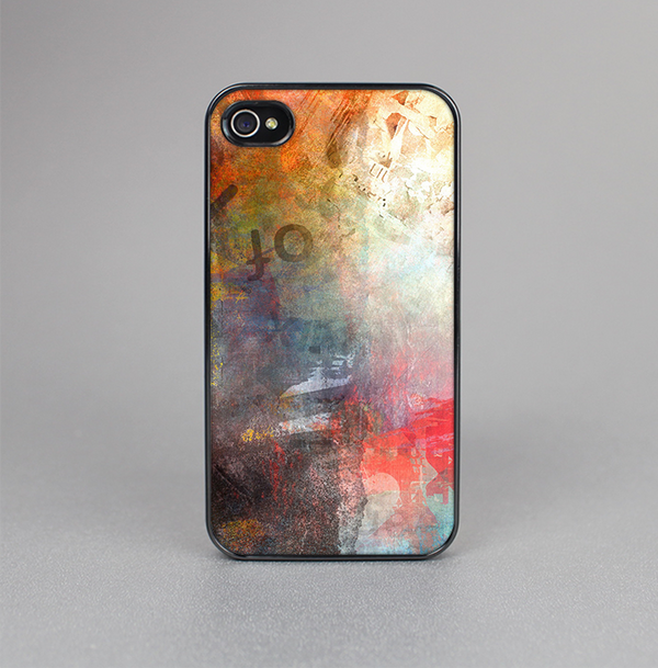 The Grungy Colorful Faded Paint Skin-Sert for the Apple iPhone 4-4s Skin-Sert Case