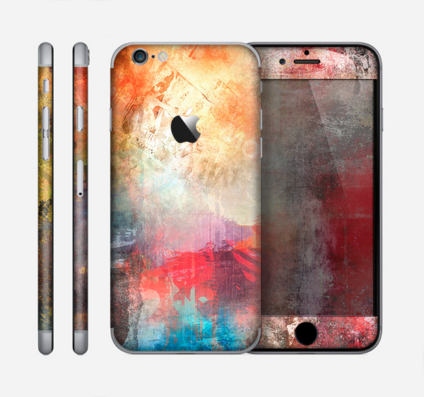 The Grungy Colorful Faded Paint Skin for the Apple iPhone 6