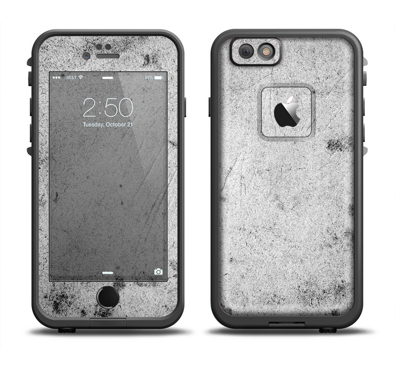 The Grungy Concrete Textured Surface Apple iPhone 6/6s Plus LifeProof Fre Case Skin Set
