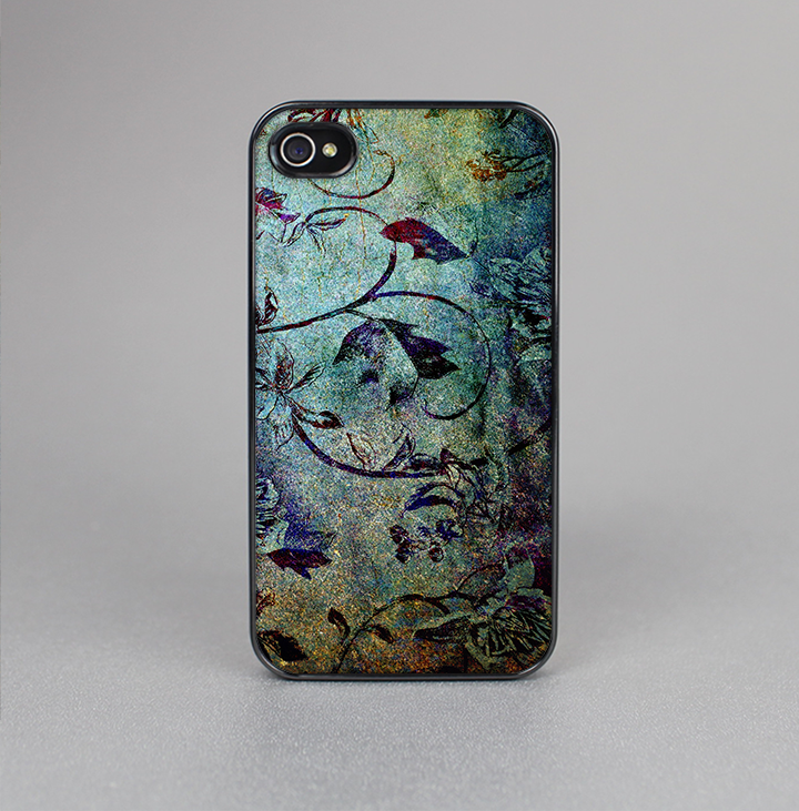 The Grungy Dark Black Branch Pattern Skin-Sert for the Apple iPhone 4-4s Skin-Sert Case