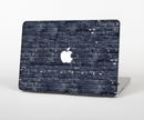 The Grungy Dark Blue Brick Wall Skin Set for the Apple MacBook Pro 15" with Retina Display