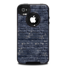The Grungy Dark Blue Brick Wall Skin for the iPhone 4-4s OtterBox Commuter Case