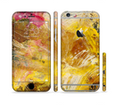 The Grungy Golden Paint Sectioned Skin Series for the Apple iPhone 6s Plus
