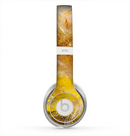 The Grungy Golden Paint Skin for the Beats by Dre Solo 2 Headphones