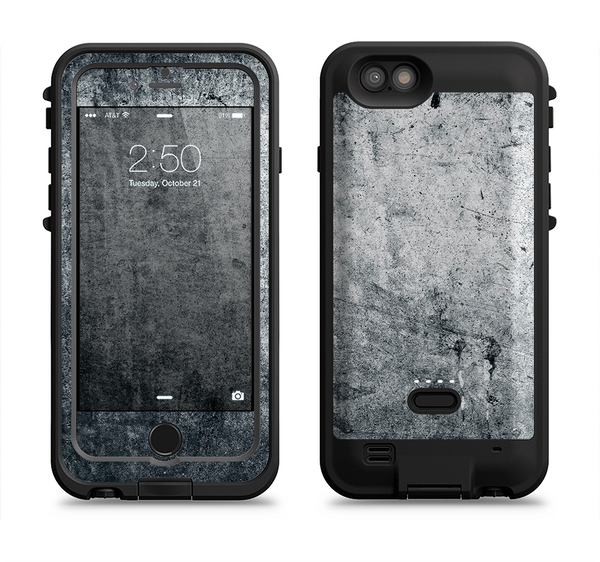 The Grungy Gray Textured Surface Apple iPhone 6/6s LifeProof Fre POWER Case Skin Set