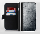 The Grungy Gray Textured Surface Ink-Fuzed Leather Folding Wallet Credit-Card Case for the Apple iPhone 6/6s, 6/6s Plus, 5/5s and 5c