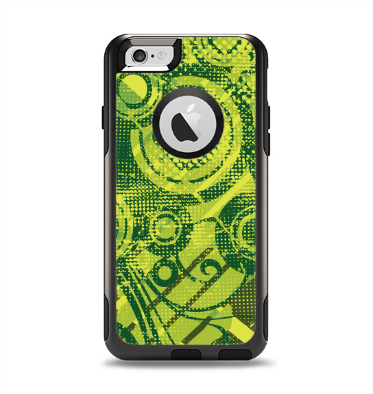 The Grungy Green Messy Pattern V2 Apple iPhone 6 Otterbox Commuter Case Skin Set