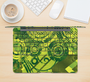 The Grungy Green Messy Pattern V2 Skin Kit for the 12" Apple MacBook (A1534)