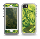The Grungy Green Messy Pattern V2 Skin for the iPhone 5-5s OtterBox Preserver WaterProof Case
