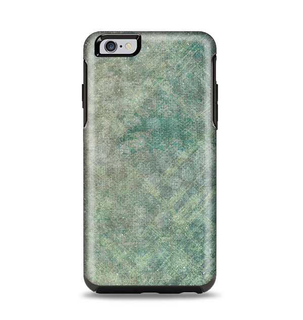 The Grungy Green Painted Fabric Apple iPhone 6 Plus Otterbox Symmetry Case Skin Set