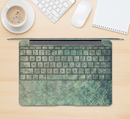 The Grungy Green Painted Fabric Skin Kit for the 12" Apple MacBook (A1534)