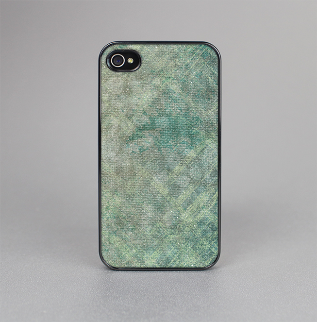 The Grungy Green Painted Fabric Skin-Sert for the Apple iPhone 4-4s Skin-Sert Case