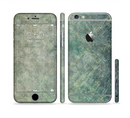 The Grungy Green Painted Fabric Sectioned Skin Series for the Apple iPhone 6s Plus