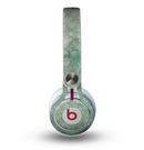 The Grungy Green Painted Fabric Skin for the Beats by Dre Mixr Headphones