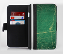 The Grungy Green Surface Design Ink-Fuzed Leather Folding Wallet Credit-Card Case for the Apple iPhone 6/6s, 6/6s Plus, 5/5s and 5c