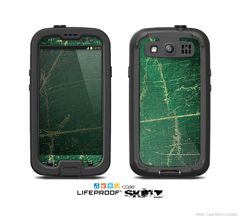 The Grungy Green Surface Design Skin For The Samsung Galaxy S3 LifeProof Case