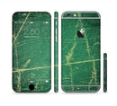 The Grungy Green Surface Design Sectioned Skin Series for the Apple iPhone 6s Plus