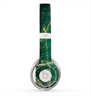 The Grungy Green Surface Design Skin for the Beats by Dre Solo 2 Headphones