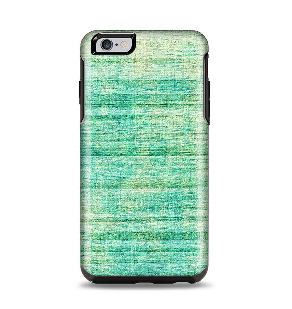The Grungy Horizontal Green Lines Apple iPhone 6 Plus Otterbox Symmetry Case Skin Set