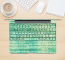 The Grungy Horizontal Green Lines Skin Kit for the 12" Apple MacBook (A1534)
