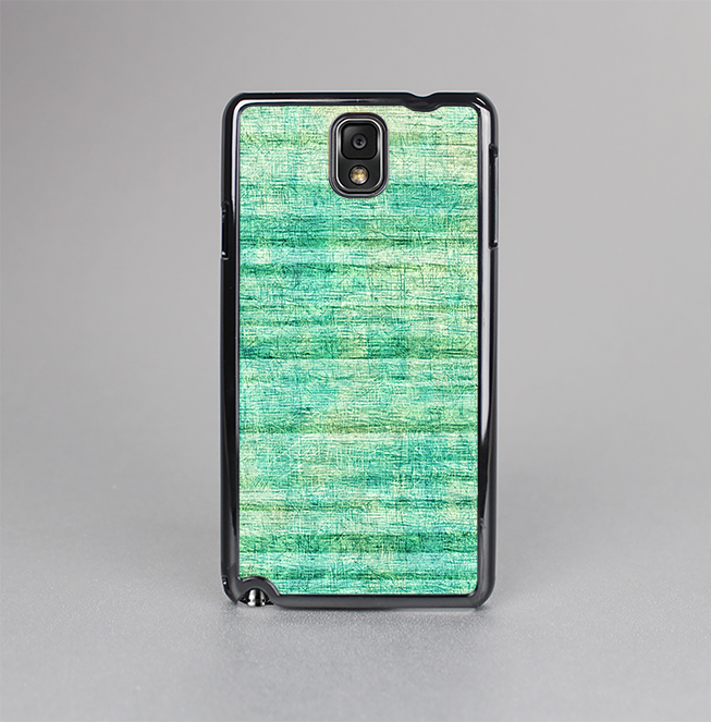 The Grungy Horizontal Green Lines Skin-Sert Case for the Samsung Galaxy Note 3