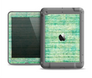 The Grungy Horizontal Green Lines Apple iPad Air LifeProof Fre Case Skin Set