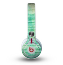 The Grungy Horizontal Green Lines Skin for the Beats by Dre Mixr Headphones