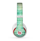 The Grungy Horizontal Green Lines Skin for the Beats by Dre Studio (2013+ Version) Headphones